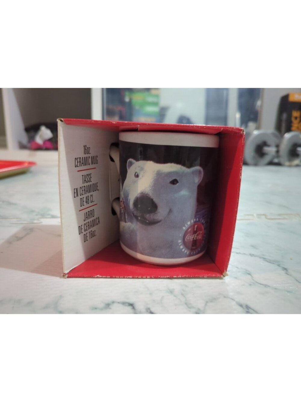 Vintage Coca Cola Polar Bear 16oz Mug w/ Box - Retro 1996 NIB NOS 1990s Soda Ad